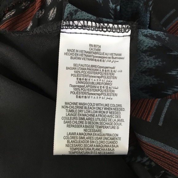 BCBGENERATION Aztec Print Sheer long Sleeve Tunic Size XS - Picture 7 of 7